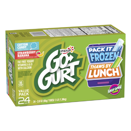 Strawberry & Vanilla Go-GURT Kids Yogurt Tubes 24 Pack
